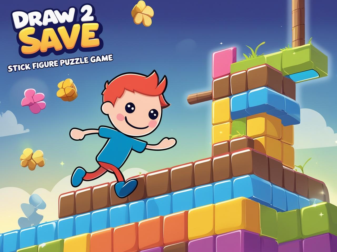 Draw 2 Save   Stick man Puzzle